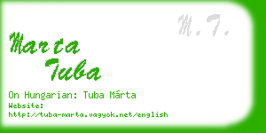 marta tuba business card